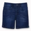 Gini And Jony Boys Dark Blue Washed Denim Bermuda Elasticated