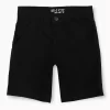 Gini And Jony Boys Black Solid Cotton Bermuda Fixed Waist