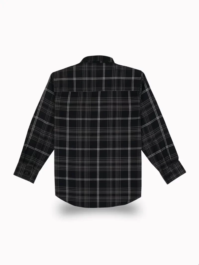 Gini And Jony Boys Black Checks Cotton Shirt Full Sleeves