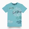 Gini And Jony Boys Blue Graphic Print Cotton T-Shirt Half Sleeves