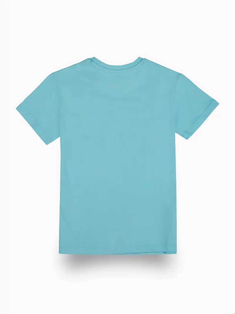 Gini And Jony Boys Blue Graphic Print Cotton T-Shirt Half Sleeves