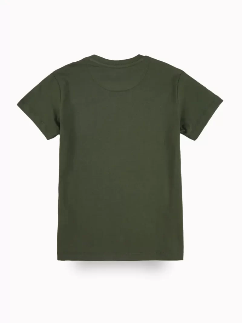 Gini And Jony Boys Green Typographic Print Cotton T-Shirt Half Sleeves