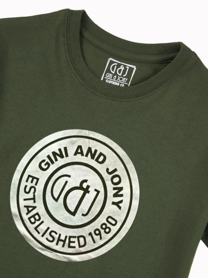 Gini And Jony Boys Green Typographic Print Cotton T-Shirt Half Sleeves