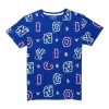 Gini And Jony Boys Blue Alphabetic Print Cotton T-Shirt Half Sleeves