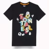 Gini And Jony Boys Black Typographic Print Cotton T-Shirt Half Sleeves