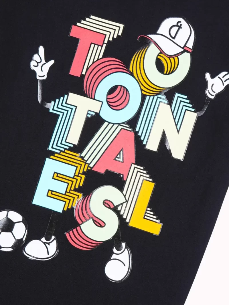 Gini And Jony Boys Black Typographic Print Cotton T-Shirt Half Sleeves