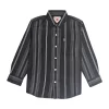Gini And Jony Boys Black Stripes Cotton Shirt Full Sleeves