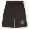 Gini And Jony Boys Brown Typographic Print Cotton Bermuda Elasticated