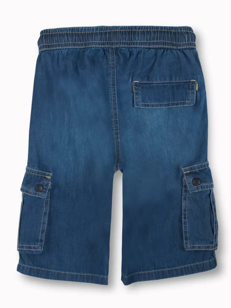 Gini And Jony Boys Blue Washed Denim Bermuda Elasticated