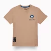 Gini And Jony Boys Brown Graphic Print Cotton T-Shirt Half Sleeves