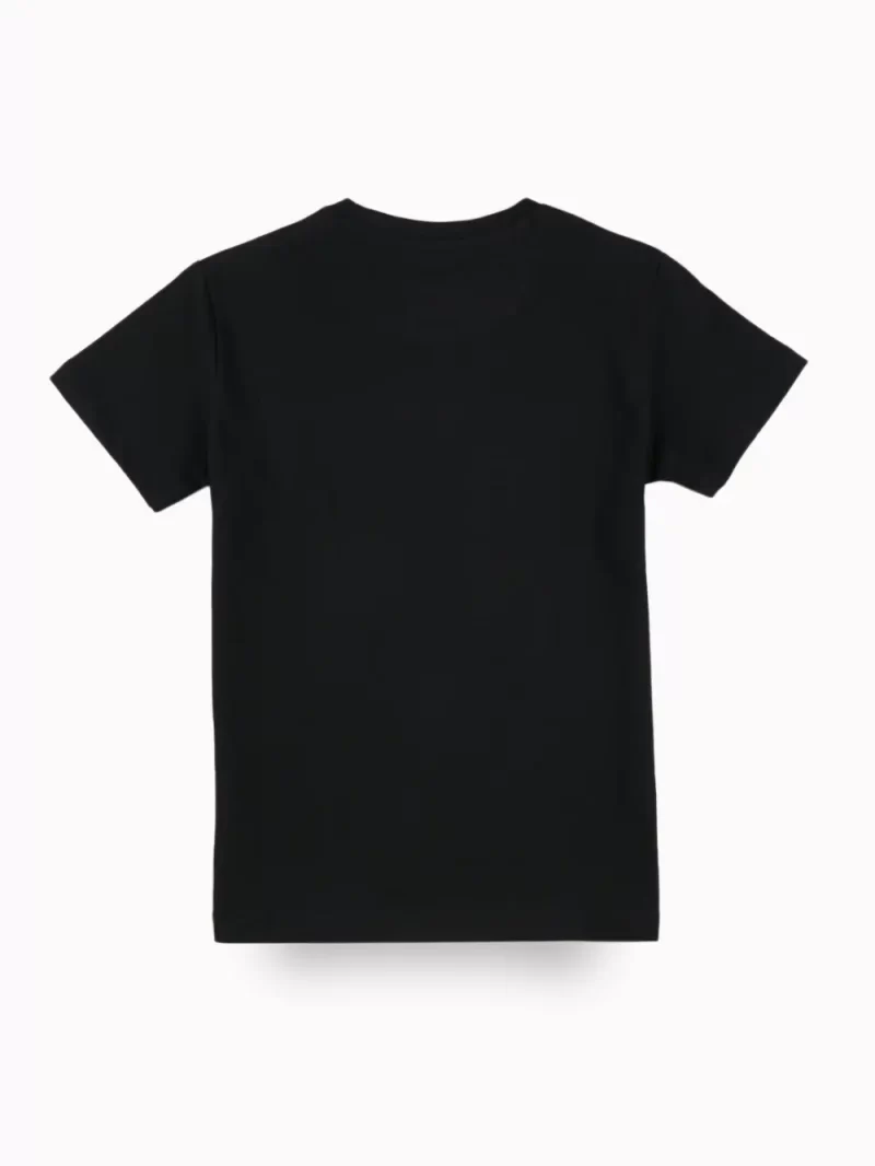 Gini And Jony Boys Black Graphic Print Cotton T-Shirt Half Sleeves