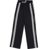 Gini And Jony Boys Black Stripes Cotton Track Pant Elasticated