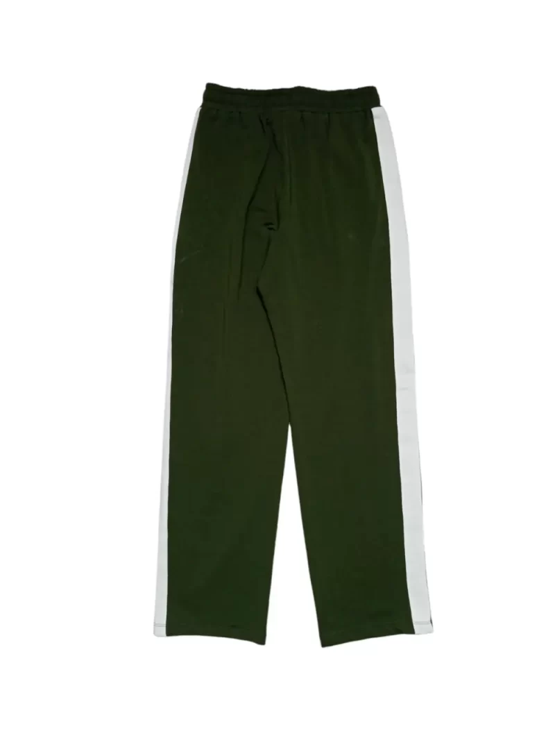 Gini And Jony Boys Green Stripes Cotton Track Pant Elasticated
