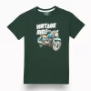 Gini And Jony Boys Dark Green Graphic Print Cotton T-Shirt Half Sleeves