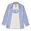 Gini And Jony Boys Blue Stripes Cotton Shirt Full Sleeves