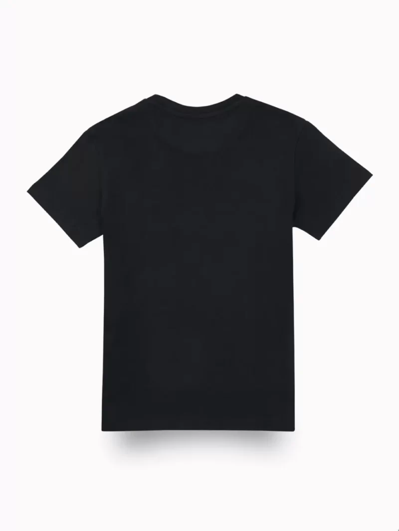 Gini And Jony Boys Black Metallic Print Cotton T-Shirt Half Sleeves