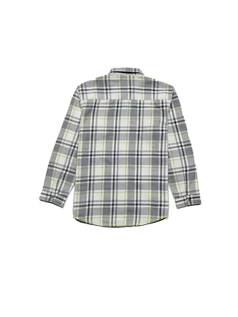 Gini And Jony Boys Grey Checks Cotton Shirt Full Sleeves