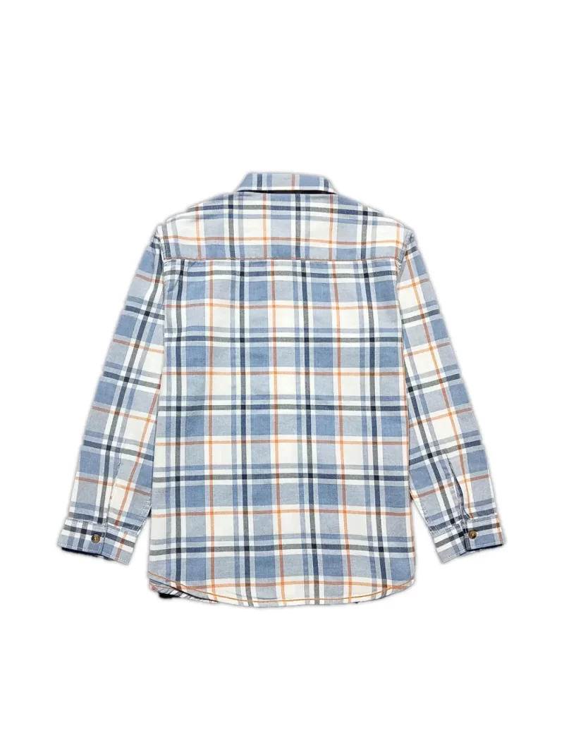 Gini And Jony Boys Blue Checks Cotton Shirt Full Sleeves