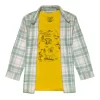 Gini And Jony Boys Green Checks Cotton Shirt Full Sleeves