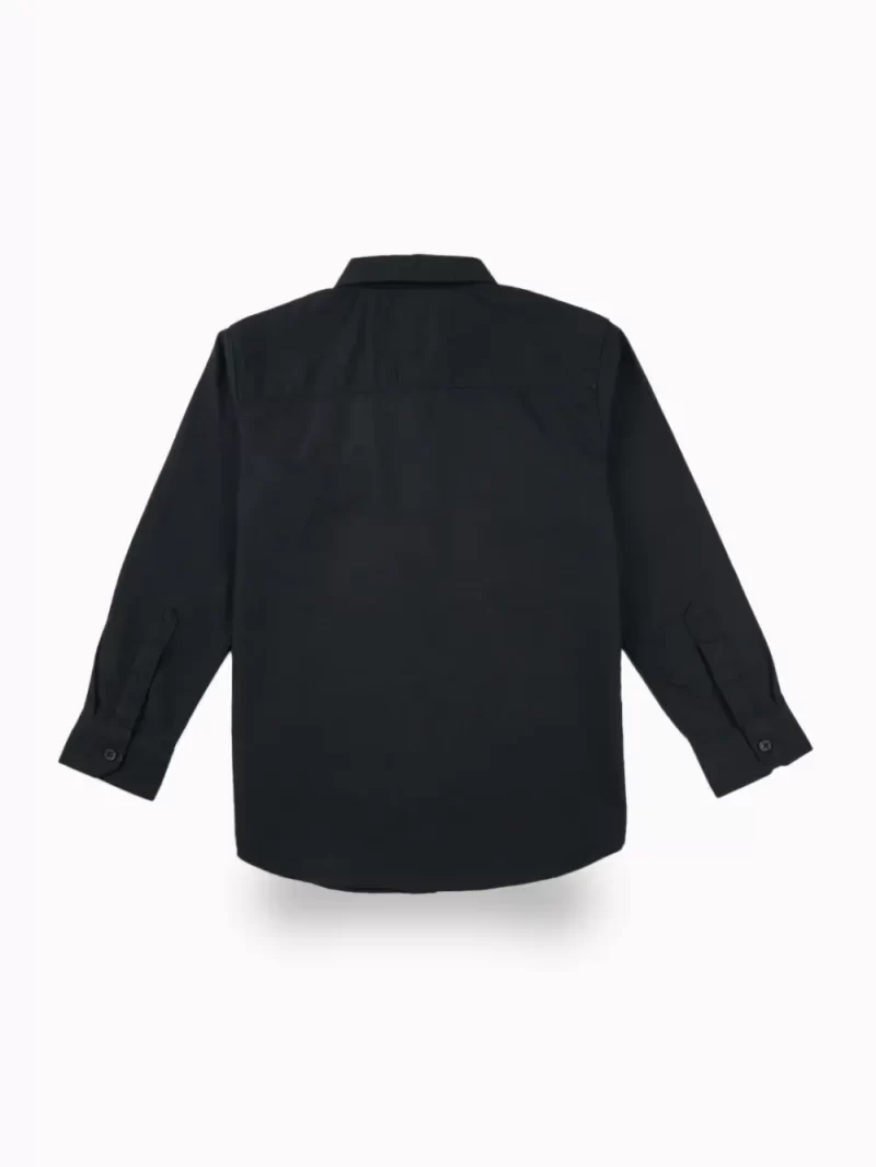 Gini And Jony Boys Black Solid Cotton Shirt Full Sleeves