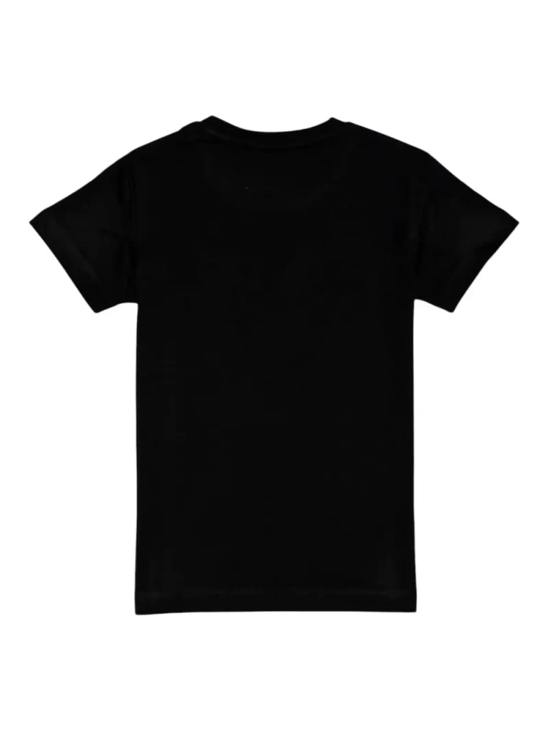 Gini And Jony Boys Black Graphic Print Cotton T-Shirt Half Sleeves