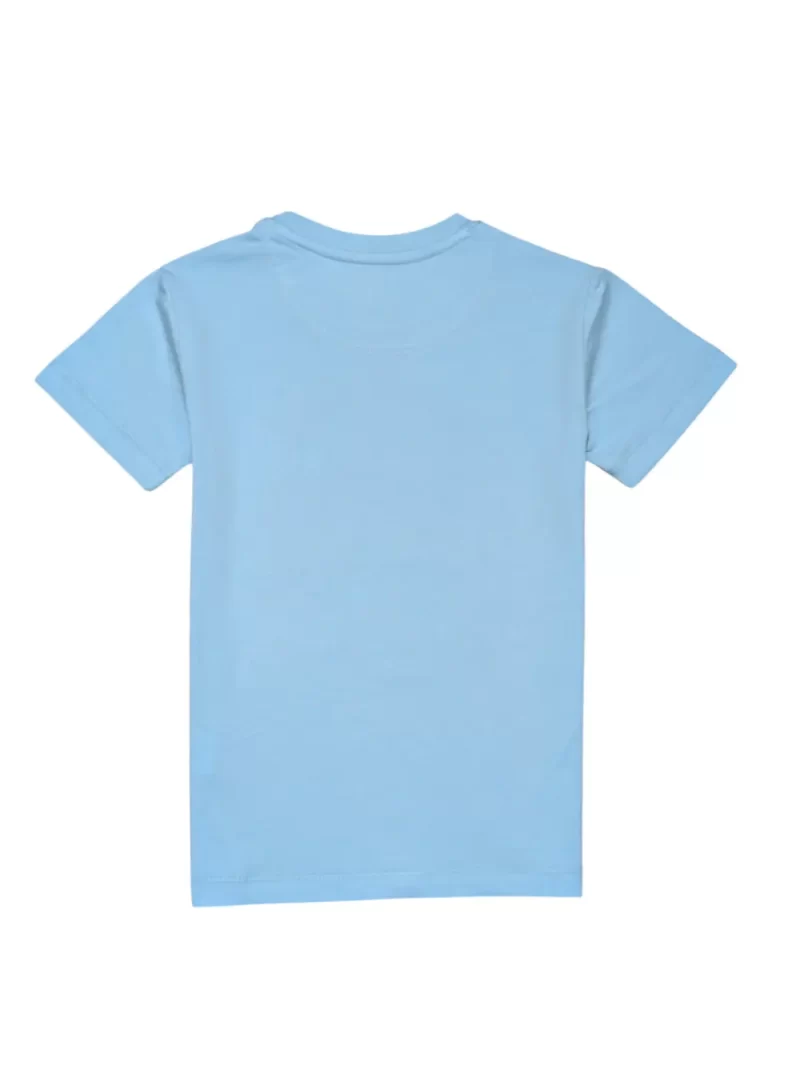 Gini And Jony Boys Blue Graphic Print Cotton T-Shirt Half Sleeves