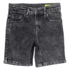 Gini And Jony Boys Black Washed Denim Bermuda Fixed Waist