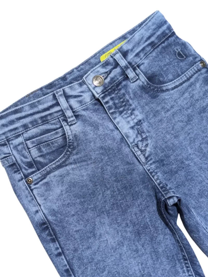 Gini And Jony Boys Blue Washed Denim Bermuda Fixed Waist