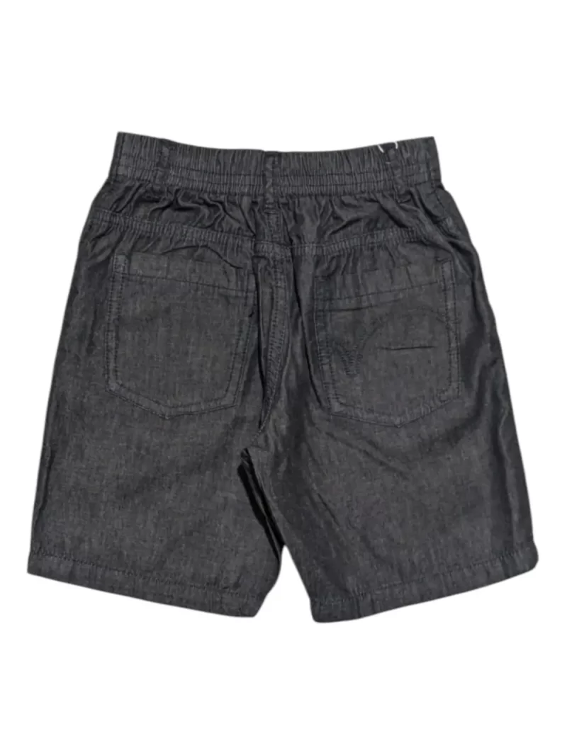 Gini And Jony Boys Black Washed Denim Bermuda Fixed Waist
