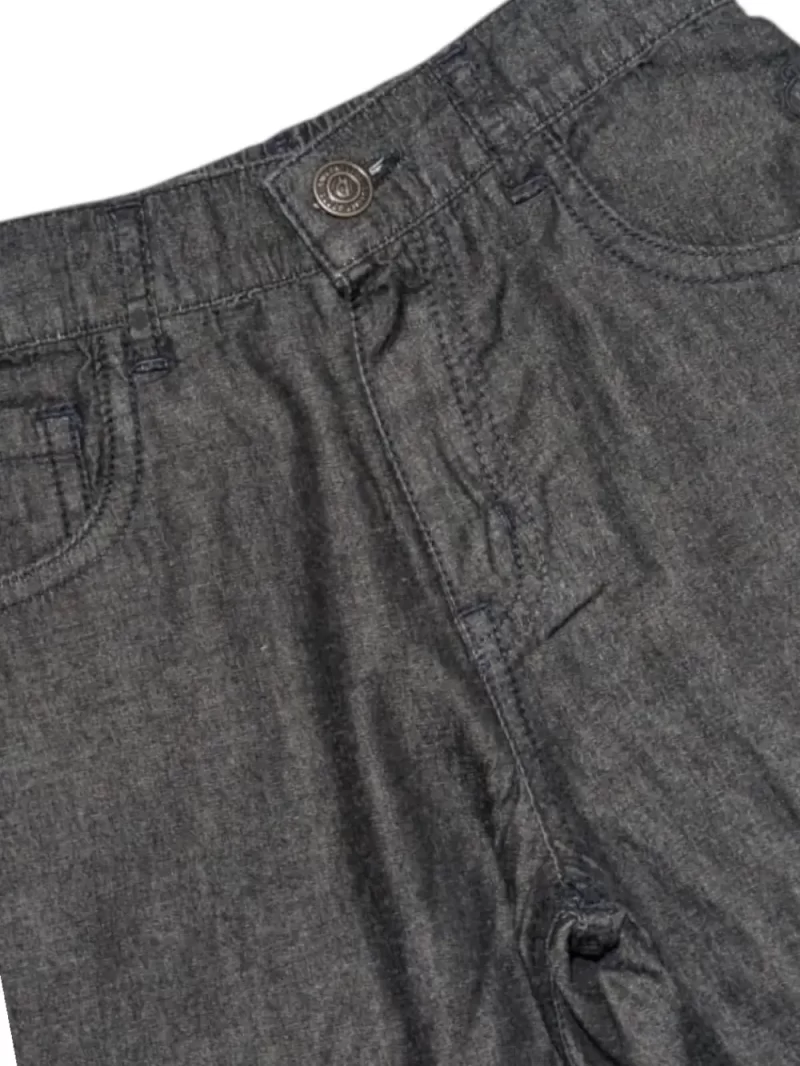 Gini And Jony Boys Black Washed Denim Bermuda Fixed Waist