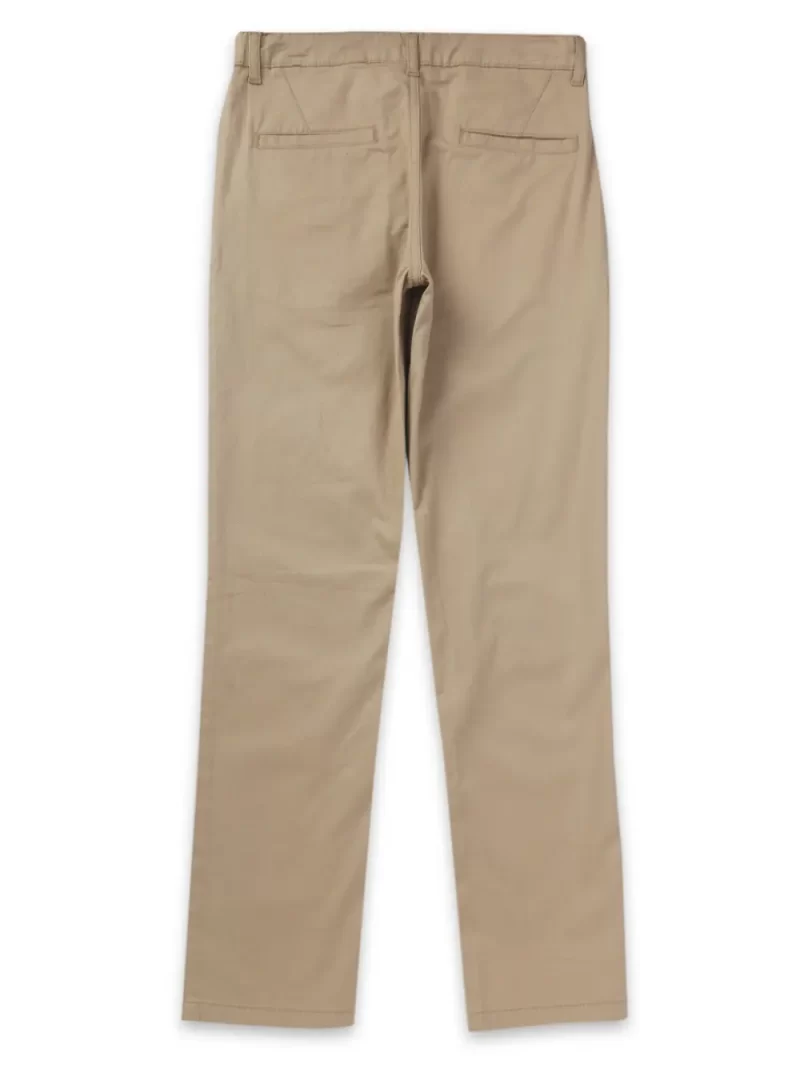 Gini & Jony Boys Solid Textured Cotton Fixed Waist Trouser