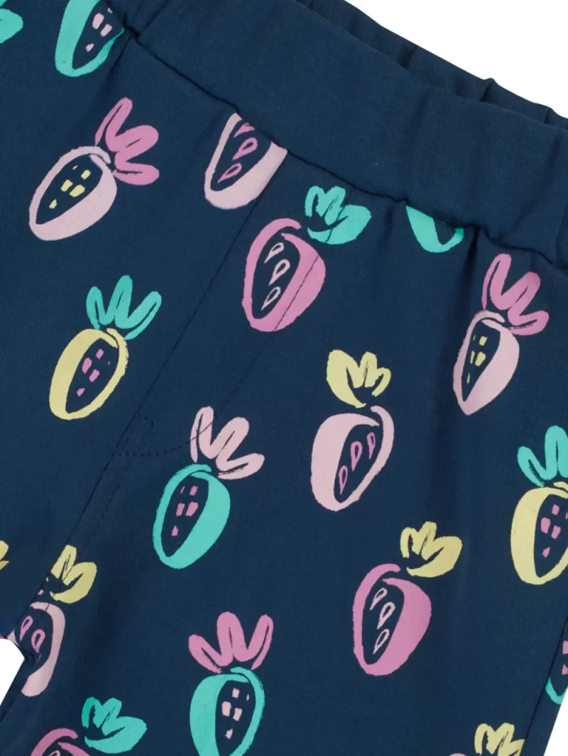 Gj Baby Girls Navy Blue Conversational Print Cotton Baby Set Half Sleeves