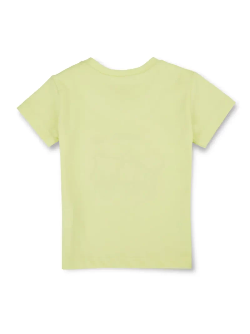 Gj Baby Boys Yellow Applique Cotton T-Shirt Half Sleeves