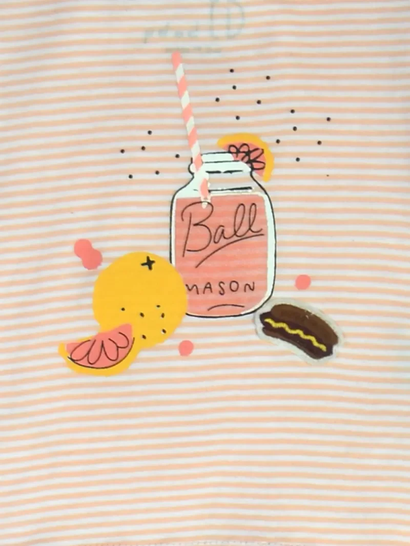 Gj Baby Girls Peach Applique Co-Ordinate 2 Piece