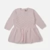 Gj Baby Girls Pink Eyelet Dress Full Sleeves