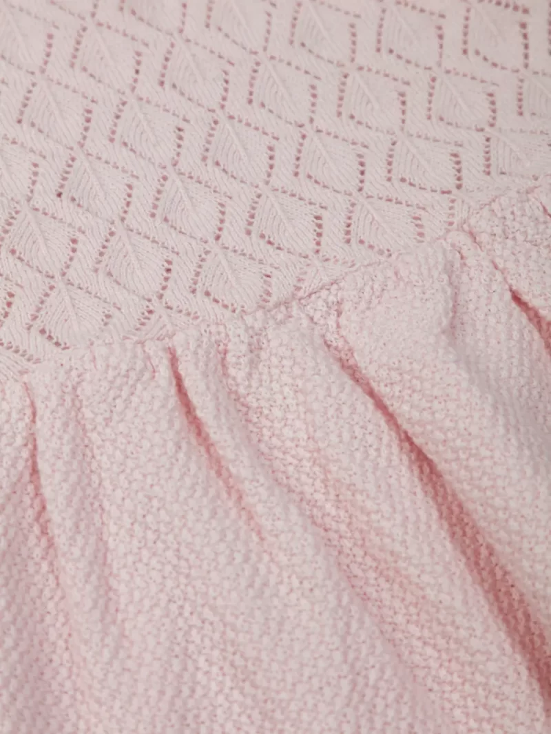 Gj Baby Girls Pink Eyelet Dress Full Sleeves