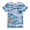 Gini & Jony Boys' Blue T-Shirt Knitshand-Wash Regular Fit