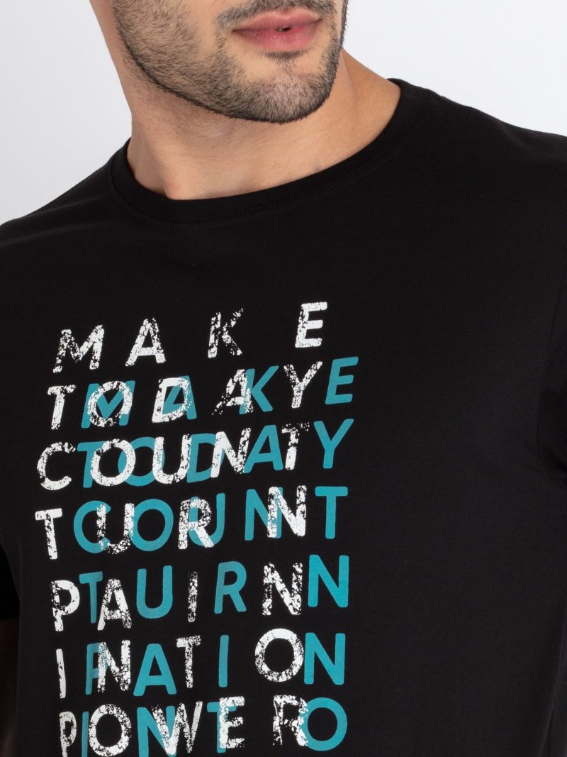 Mens Printed Round Neck T-Shirt