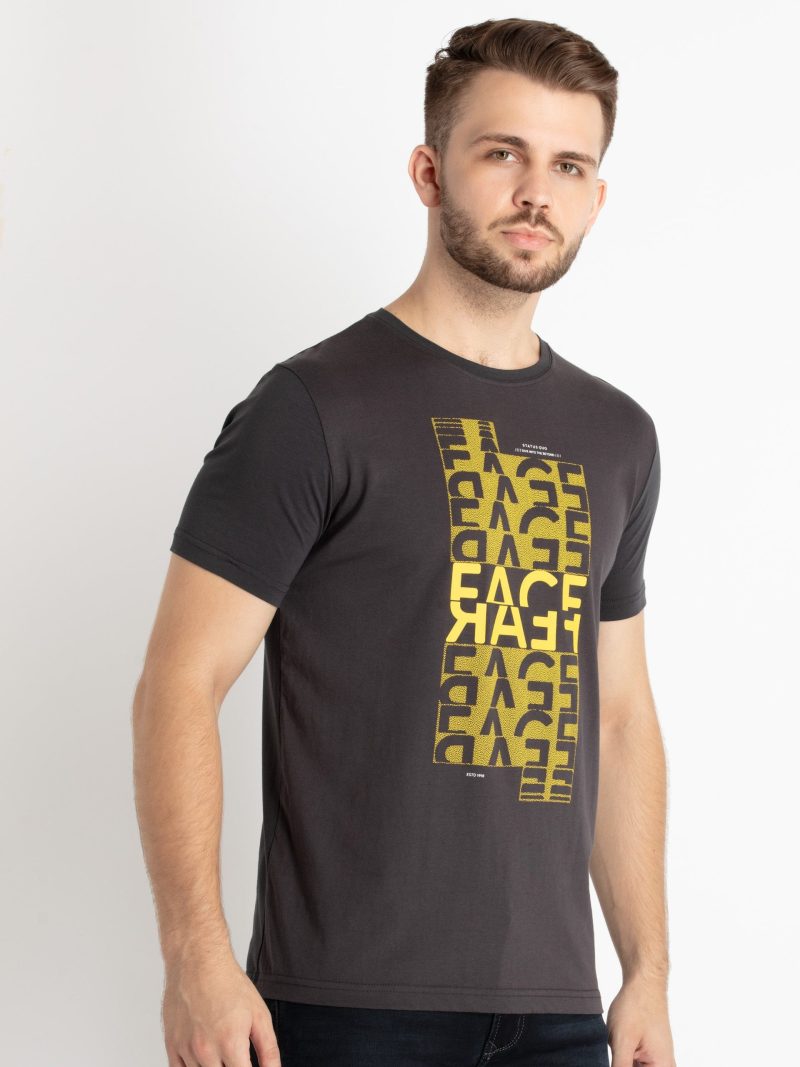 Mens Printed Round Neck T-Shirt