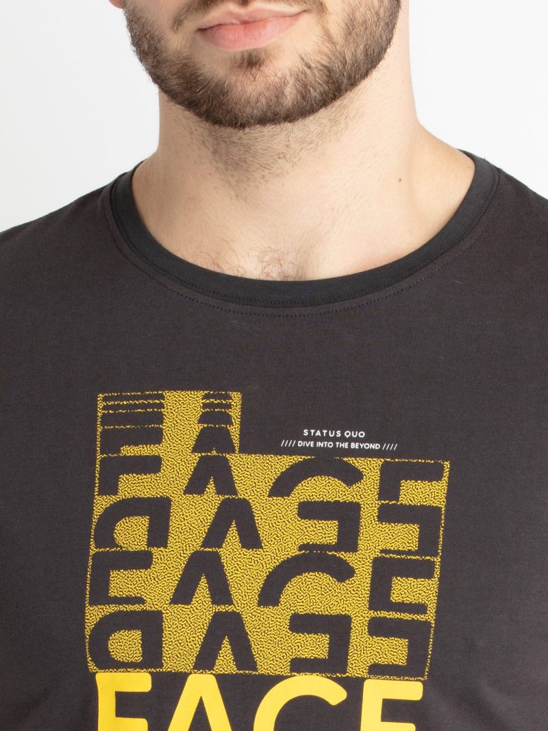 Mens Printed Round Neck T-Shirt