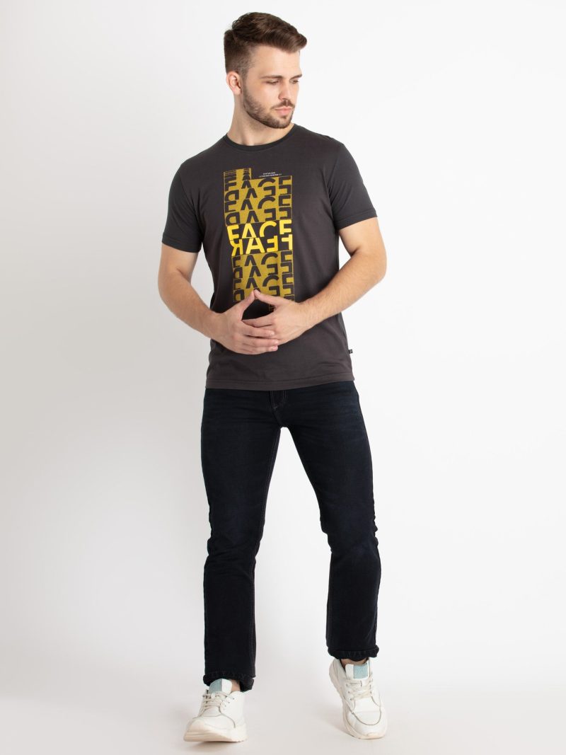 Mens Printed Round Neck T-Shirt