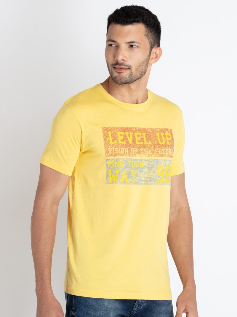 Mens Printed Round Neck T-Shirt