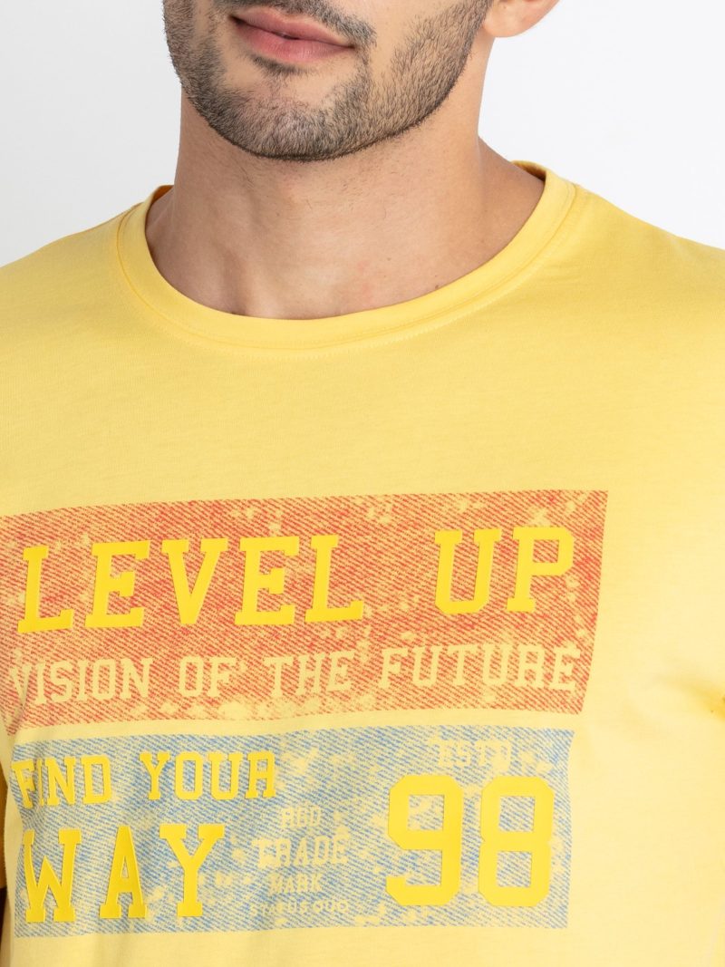 Mens Printed Round Neck T-Shirt