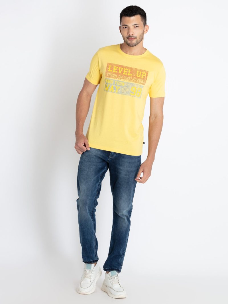 Mens Printed Round Neck T-Shirt