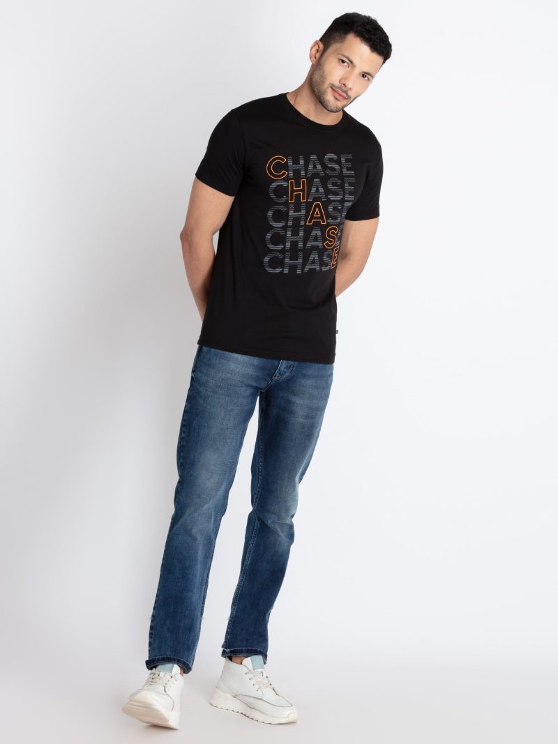 Mens Printed Round Neck T-Shirt