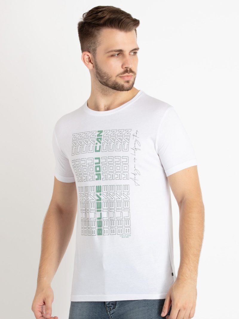 Status Quo Mens Printed Round Neck T-Shirt