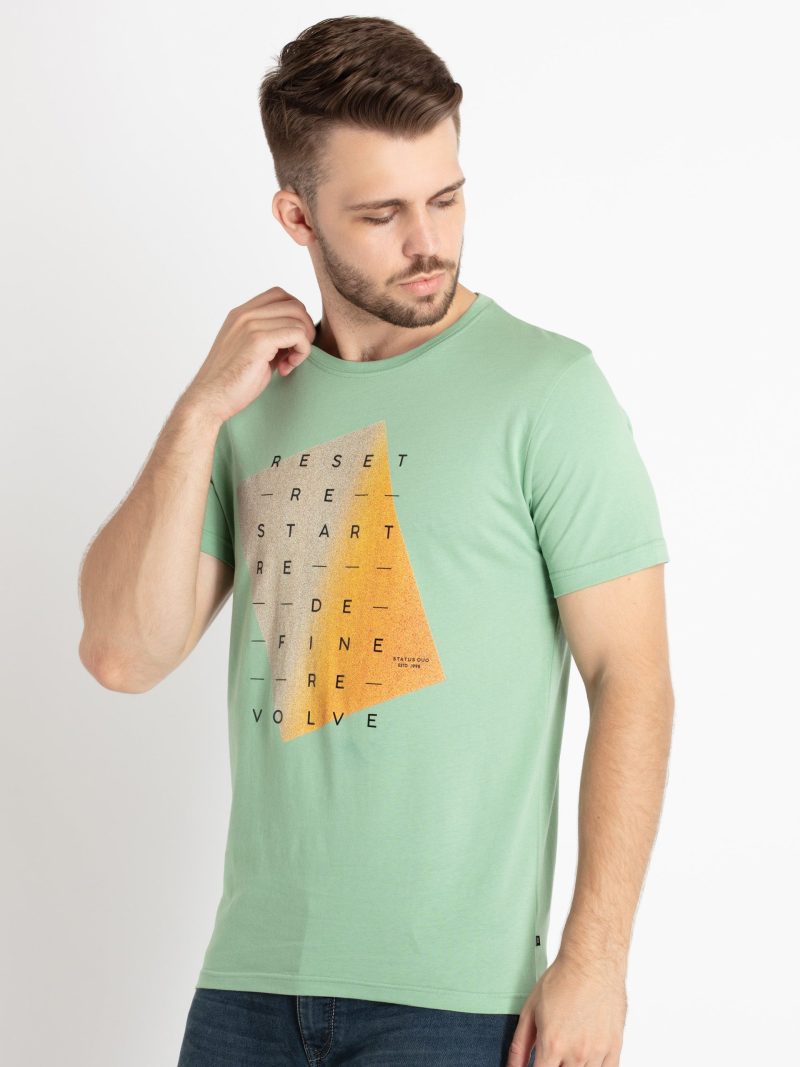 Status Quo Mens Printed Round Neck T-Shirt