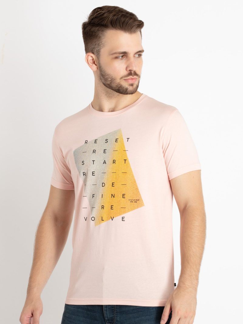 Status Quo Mens Printed Round Neck T-Shirt