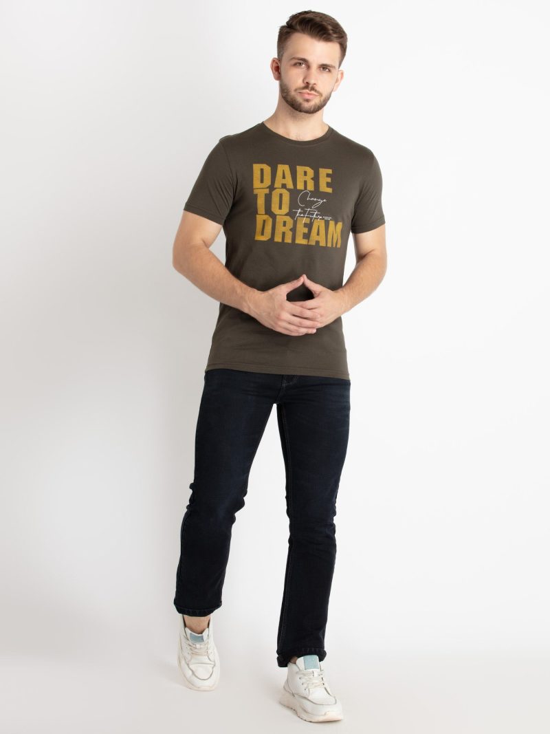 Mens Printed Round Neck T-Shirt