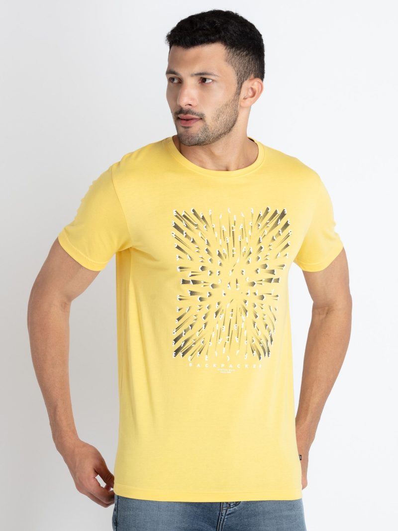 Mens Printed Round Neck T-Shirt
